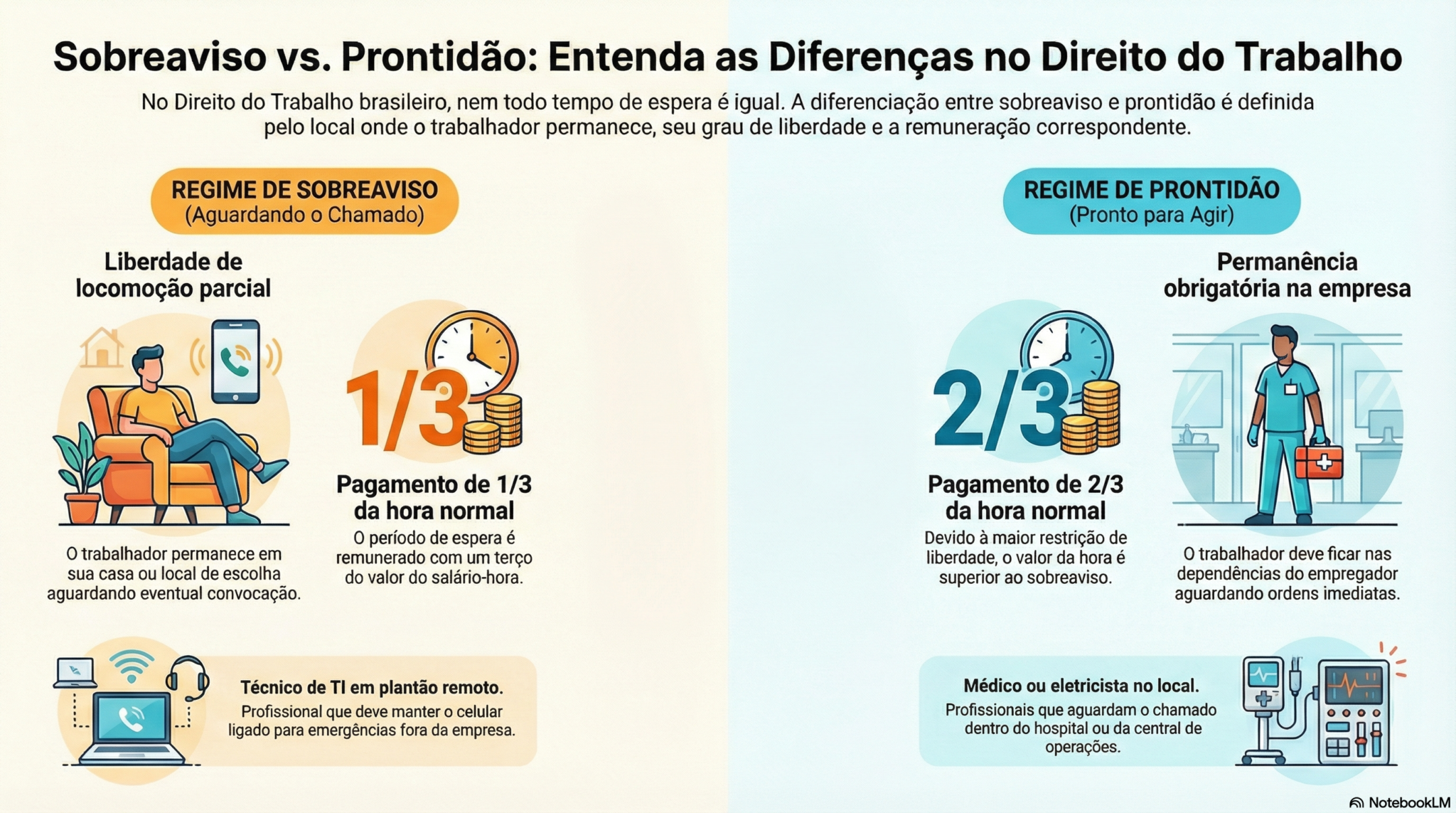 Sobreaviso e prontidão: o que é, diferenças e pagamento